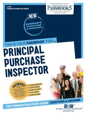 cover image of Principal Purchase Inspector
